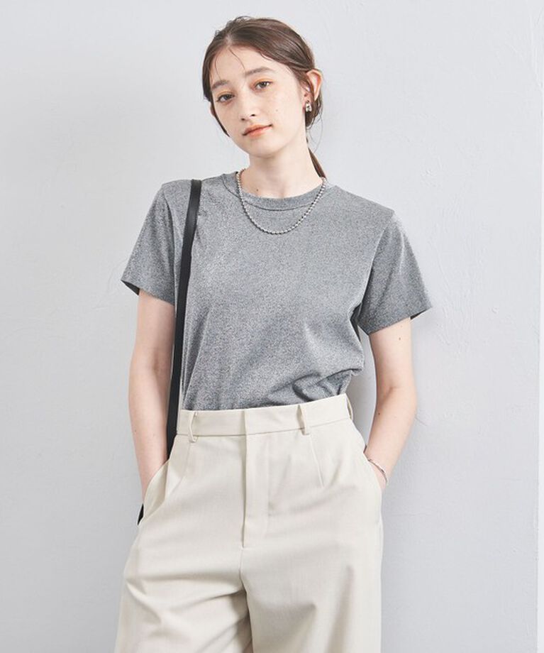 UNITED ARROWS「ラメ Tシャツ」|Tシャツ・カットソー|DK.GRAY