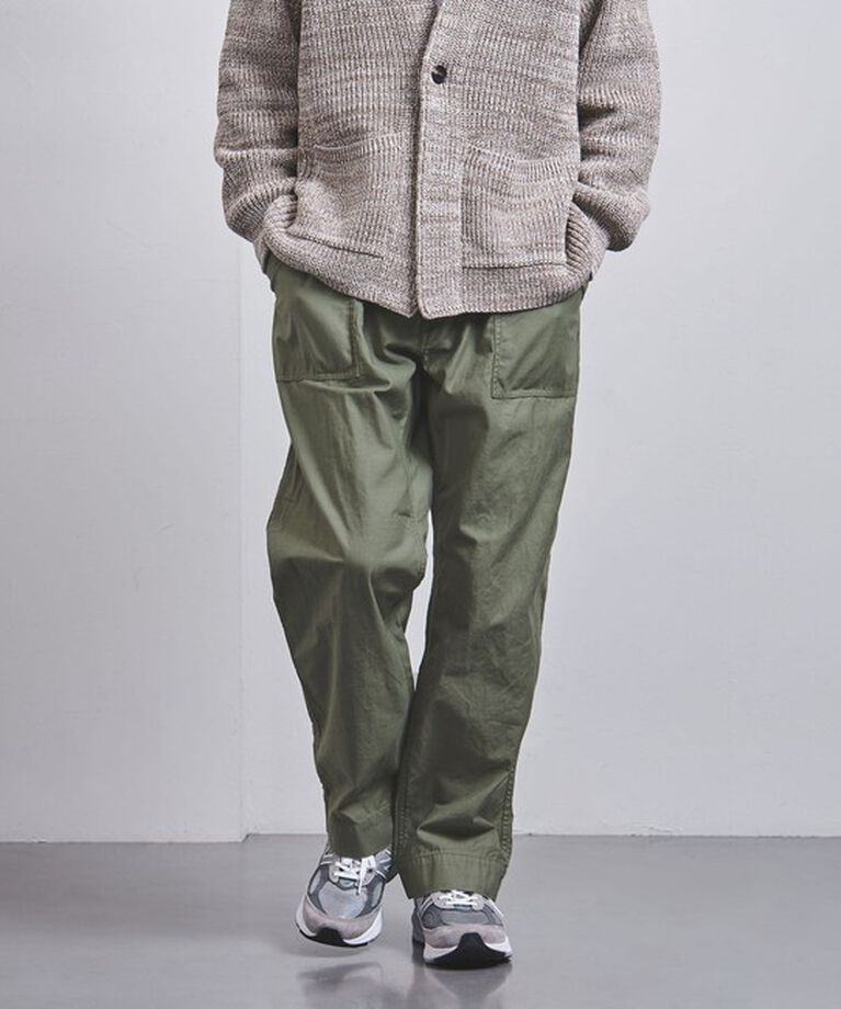 UNITED ARROWS「オーガニックコットン バックサテン ファティーグパンツ」|チノ|