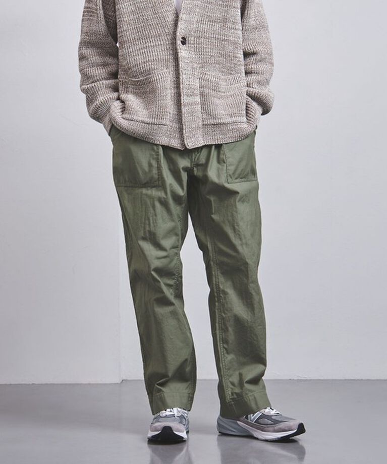 UNITED ARROWS「オーガニックコットン バックサテン ファティーグパンツ」|チノ|