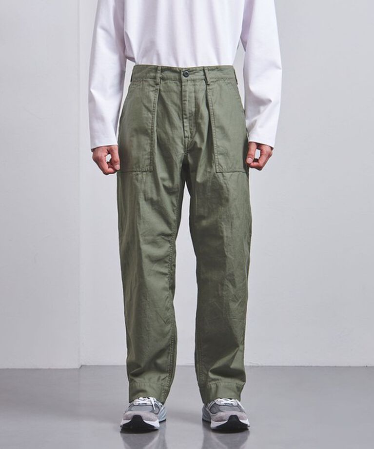 UNITED ARROWS「オーガニックコットン バックサテン ファティーグパンツ」|チノ|