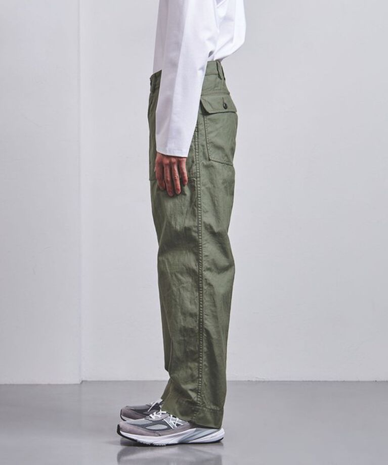UNITED ARROWS「オーガニックコットン バックサテン ファティーグパンツ」|チノ|