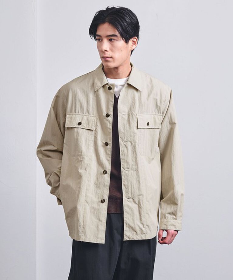UNITED ARROWS「ナイロン コットン ミリタリー オーバーシャツ」|シャツ・ブラウス|
