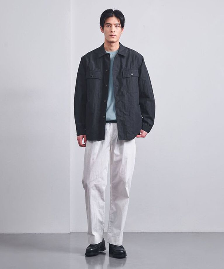 UNITED ARROWS「ナイロン コットン ミリタリー オーバーシャツ」|シャツ・ブラウス|