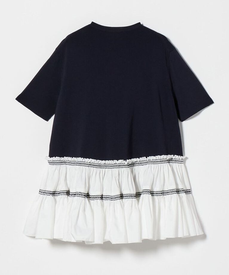 UNITED ARROWS「エンブロ ティアードコンビ ショートスリーブ ニット」|ニット・セーター|