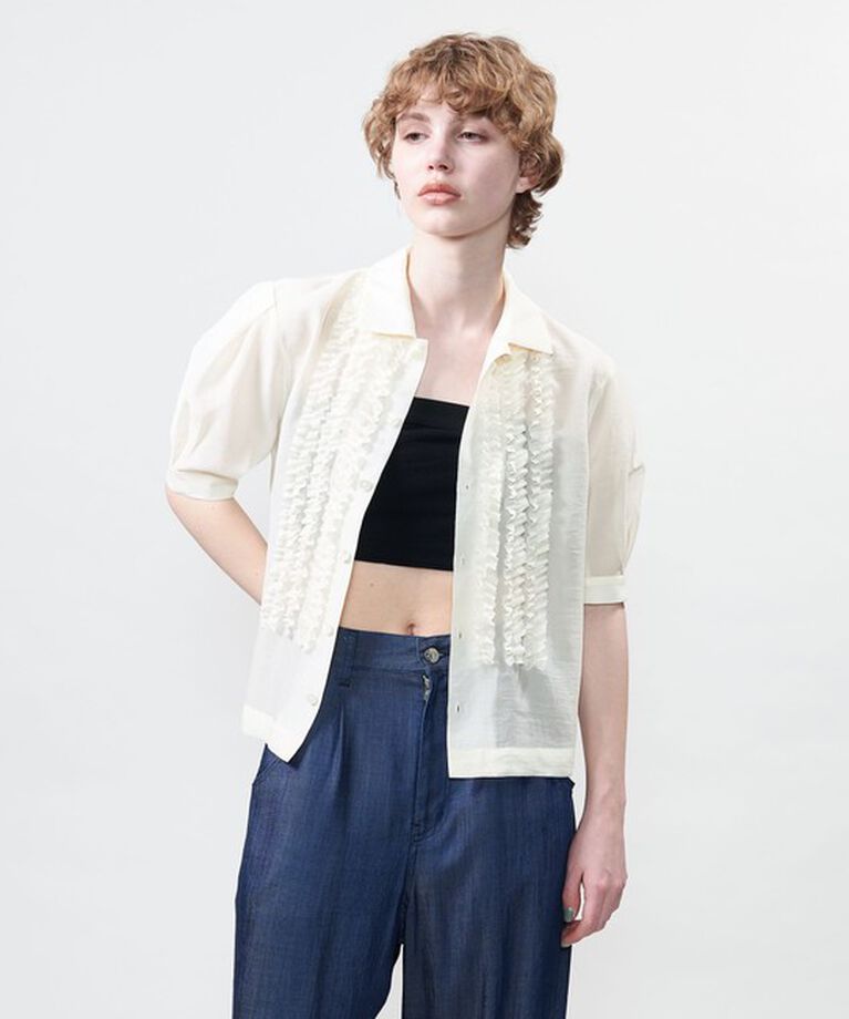 ASTRAET「＜ASTRAET＞フリル パフスリーブブラウス」|シャツ・ブラウス|