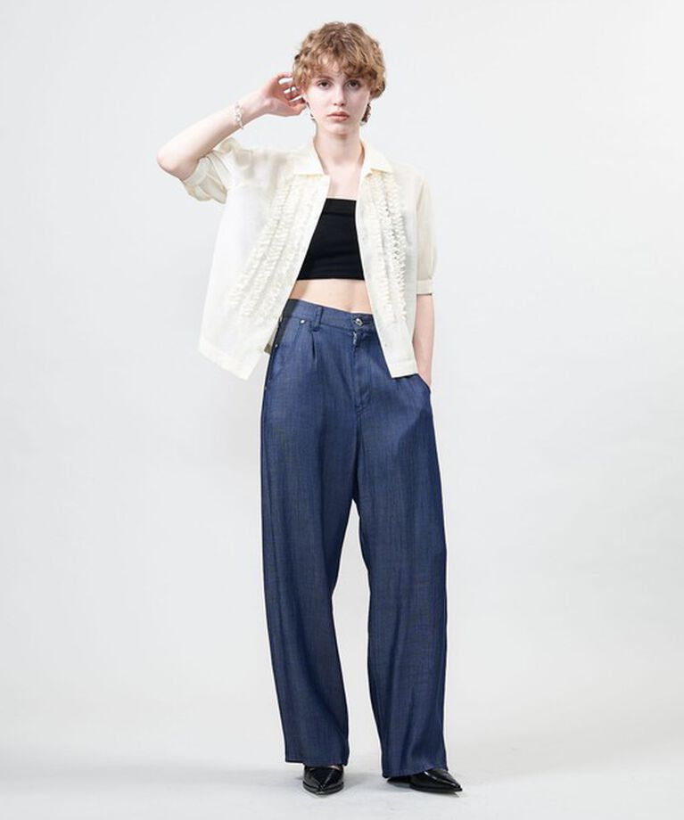 ASTRAET「＜ASTRAET＞フリル パフスリーブブラウス」|シャツ・ブラウス|
