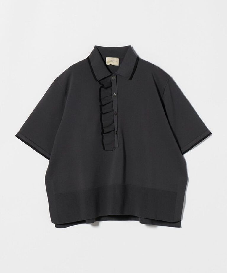 UNITED ARROWS「ミニマルフリル  ニット 5SL」|ニット・セーター|DK.GRAY