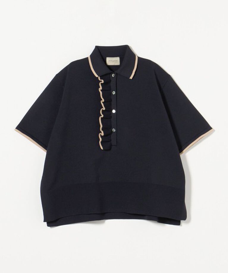 UNITED ARROWS「ミニマルフリル  ニット 5SL」|ニット・セーター|NAVY
