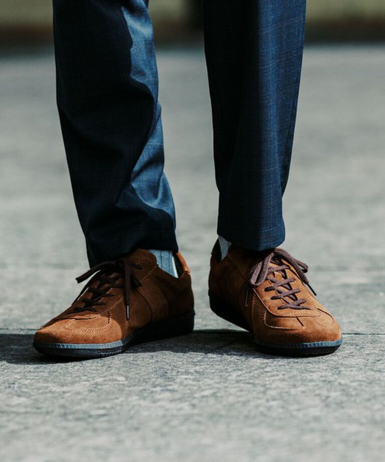UNITED ARROWS green label relaxing「【別注】＜GERMAN TRAINeR＞GLR ジャーマントレーナー スエード スニーカー」|スニーカー|MD.BROWN