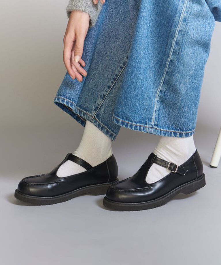 BEAUTY&YOUTH UNITED ARROWS「Tストラップ ローファー」|ビジネス・ドレスシューズ|BLACK