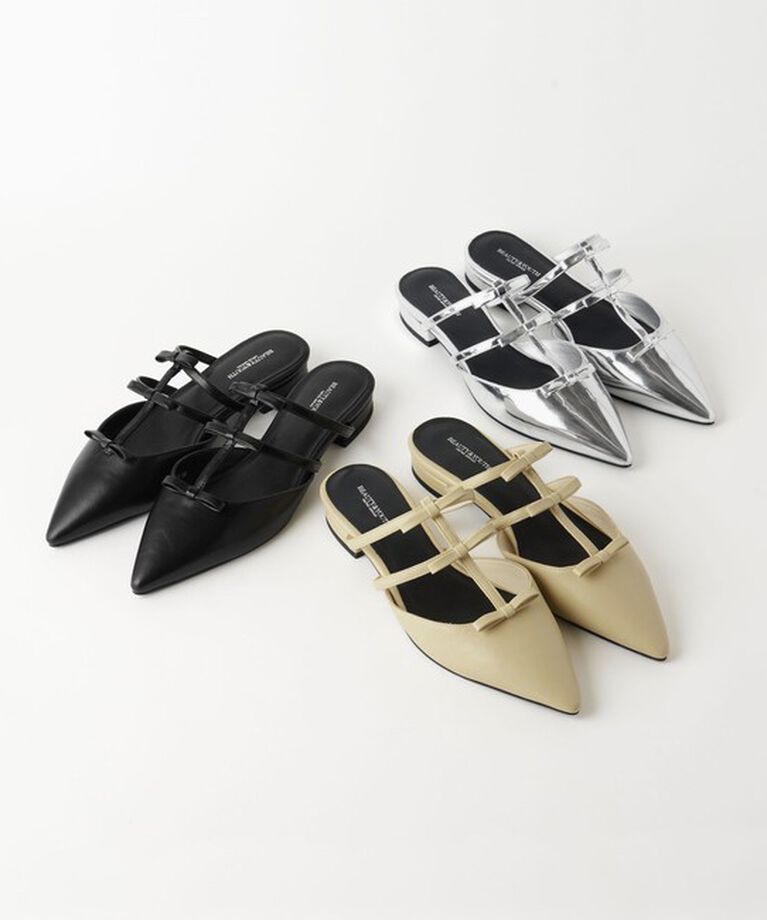 BEAUTY&YOUTH UNITED ARROWS「3リボン ライン ポインテッド サンダル」|サンダル|