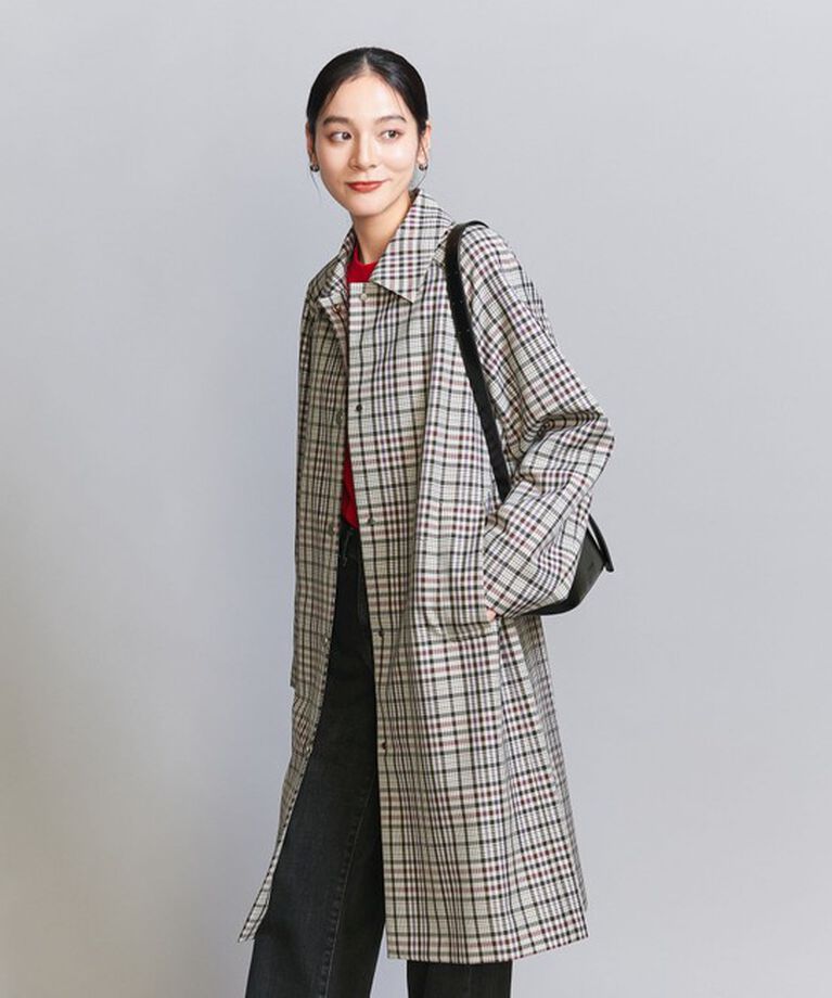 BEAUTY&YOUTH UNITED ARROWS「ステンカラー チェックコート」|ステンカラーコート|
