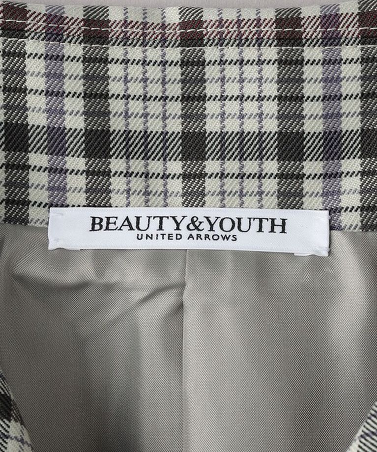 BEAUTY&YOUTH UNITED ARROWS「ステンカラー チェックコート」|ステンカラーコート|