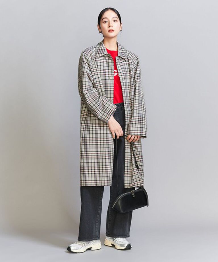 BEAUTY&YOUTH UNITED ARROWS「ステンカラー チェックコート」|ステンカラーコート|