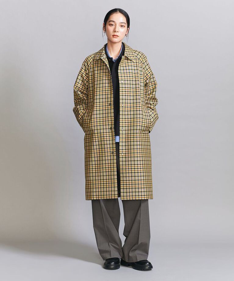 BEAUTY&YOUTH UNITED ARROWS「ステンカラー チェックコート」|ステンカラーコート|BEIGE