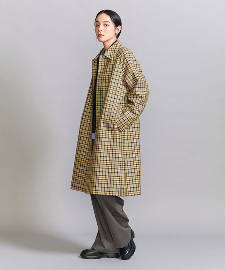 BEAUTY&YOUTH UNITED ARROWS「ステンカラー チェックコート」|ステンカラーコート|