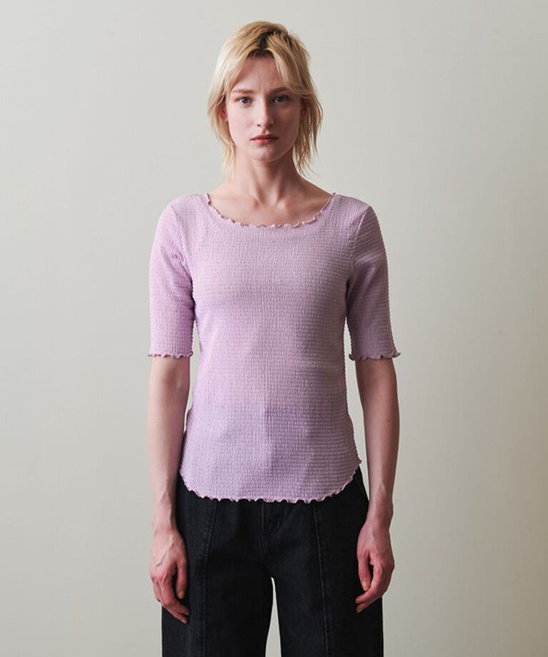 STEVEN ALAN「＜Steven Alan＞クレープ ハーフスリーブ プルオーバー」|Tシャツ・カットソー|