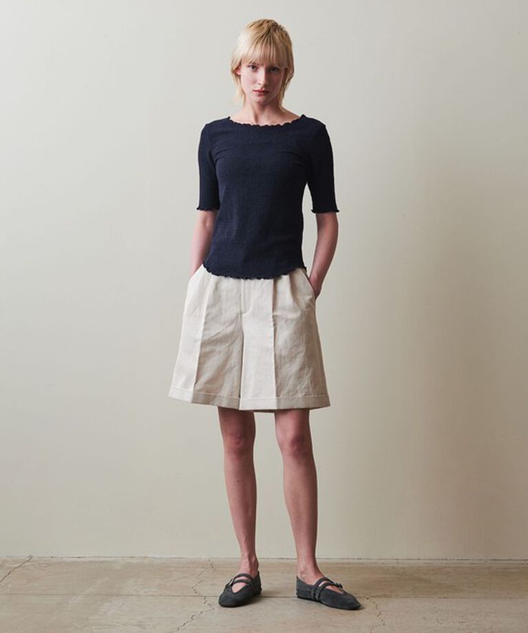 STEVEN ALAN「＜Steven Alan＞クレープ ハーフスリーブ プルオーバー」|Tシャツ・カットソー|