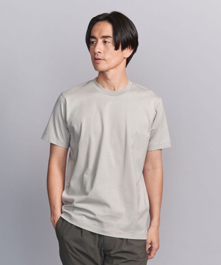 BEAUTY&YOUTH UNITED ARROWS「ハイゲージ ガスコットン クルーネック ショートスリーブ Tシャツ ‐抗菌 防臭機能‐」|Tシャツ・カットソー|LT.GRAY