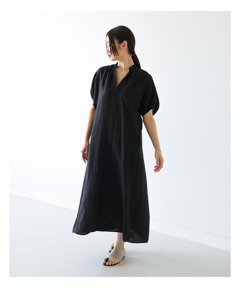 Demi-Luxe BEAMS 「TICCA / リネン バルーンスリーブ ワンピース」|ワンピース|