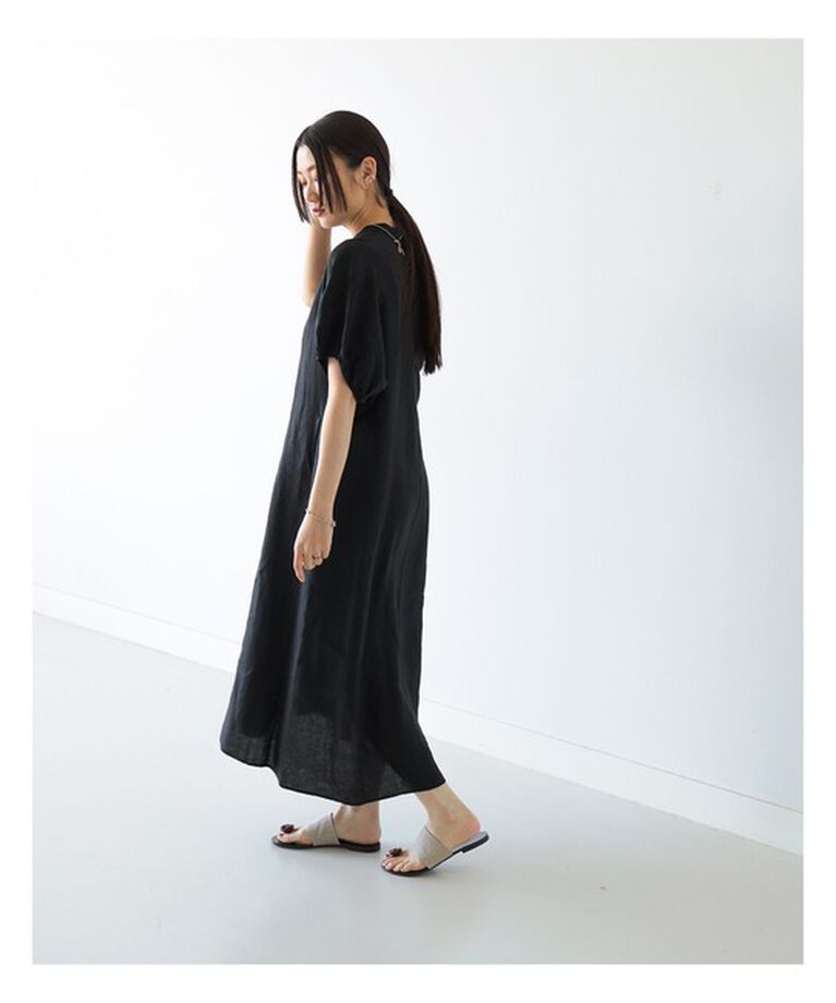 Demi-Luxe BEAMS 「TICCA / リネン バルーンスリーブ ワンピース」|ワンピース|