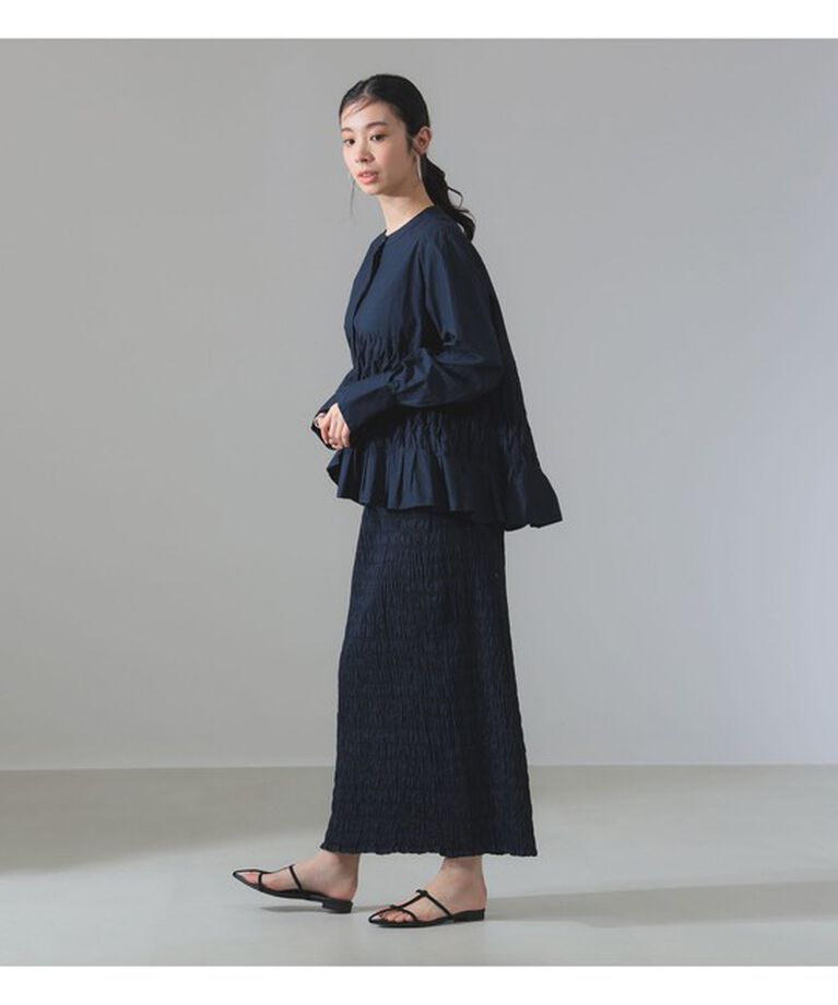Demi-Luxe BEAMS 「【別注】ne Quittez pas / コットンポプリン ウエーブタック ブラウス」|シャツ・ブラウス|