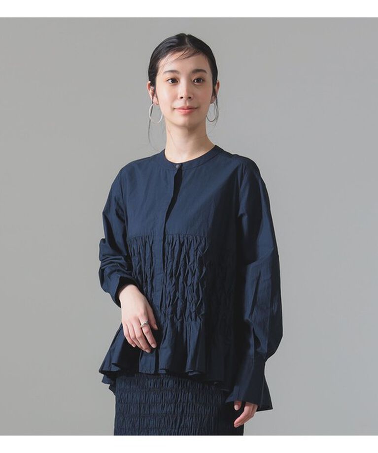 Demi-Luxe BEAMS 「【別注】ne Quittez pas / コットンポプリン ウエーブタック ブラウス」|シャツ・ブラウス|