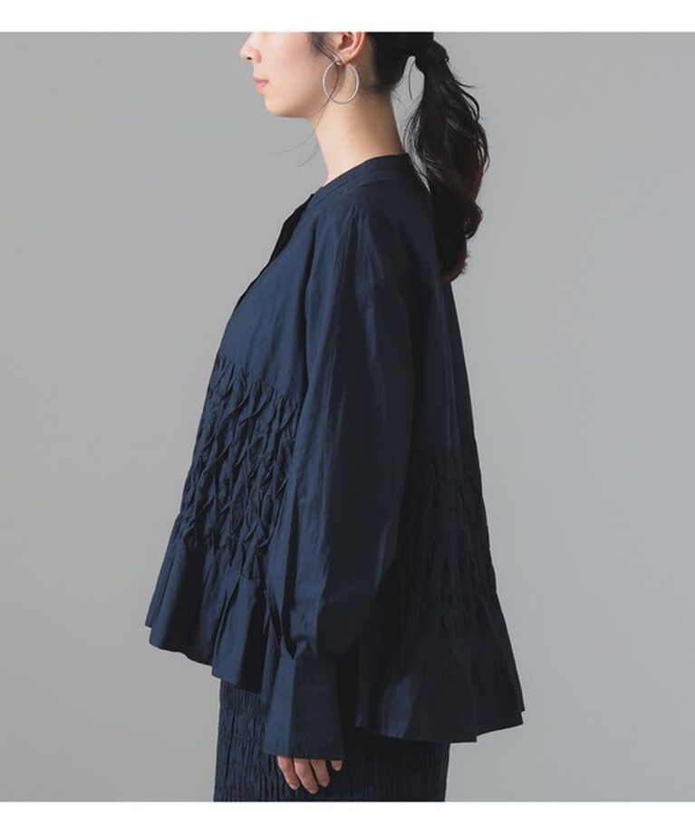 Demi-Luxe BEAMS 「【別注】ne Quittez pas / コットンポプリン ウエーブタック ブラウス」|シャツ・ブラウス|
