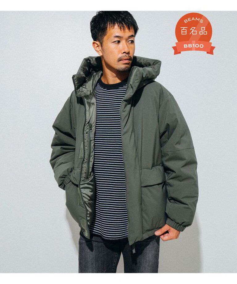BEAMS「Dermizax (TM) リバーシブル ダウンジャケット」|ブルゾン・スタジャン|OLIVE