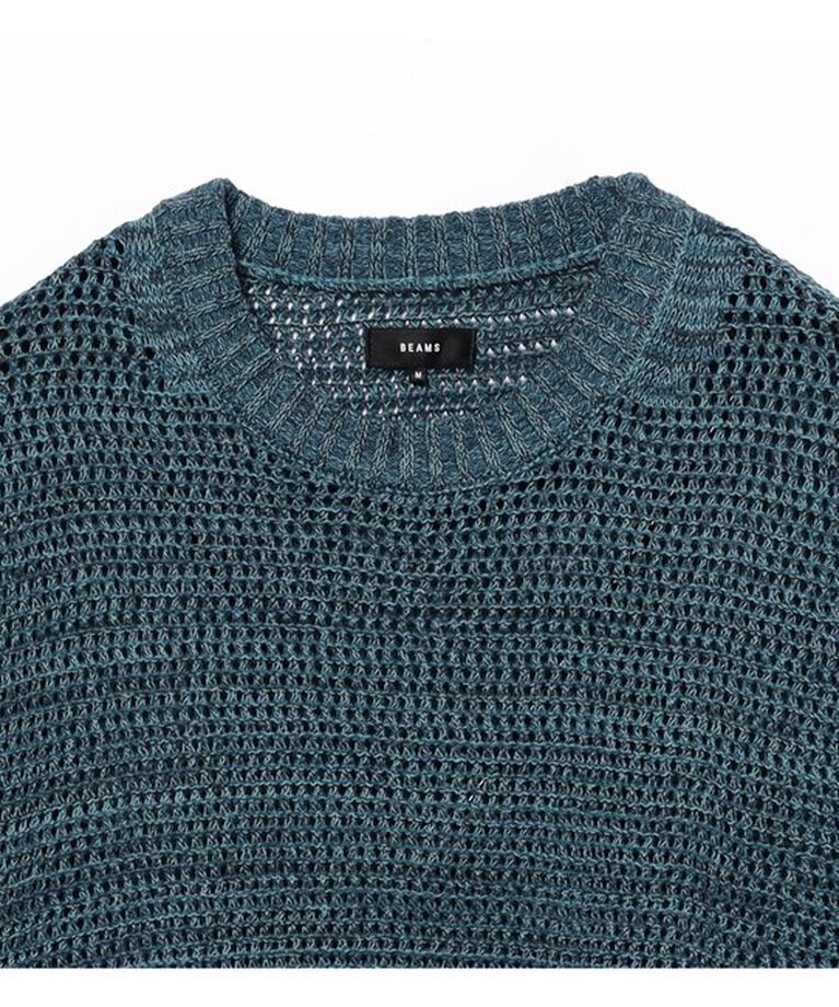 BEAMS「ヘザー メッシュ クルーネックニット」|ニット・セーター|
