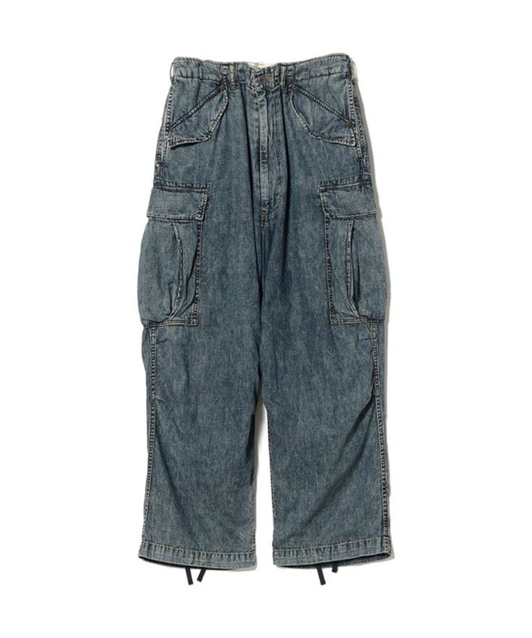 BEAMS「ビッグ 6ポケット デニム カーゴパンツ」|チノ|BLUE