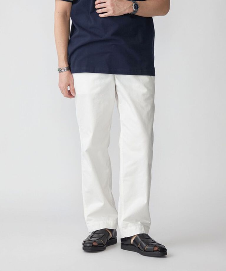 SHIPS「SHIPS STANDARD: GIZAコットン ツイル M-41 チノパンツ」|チノ|