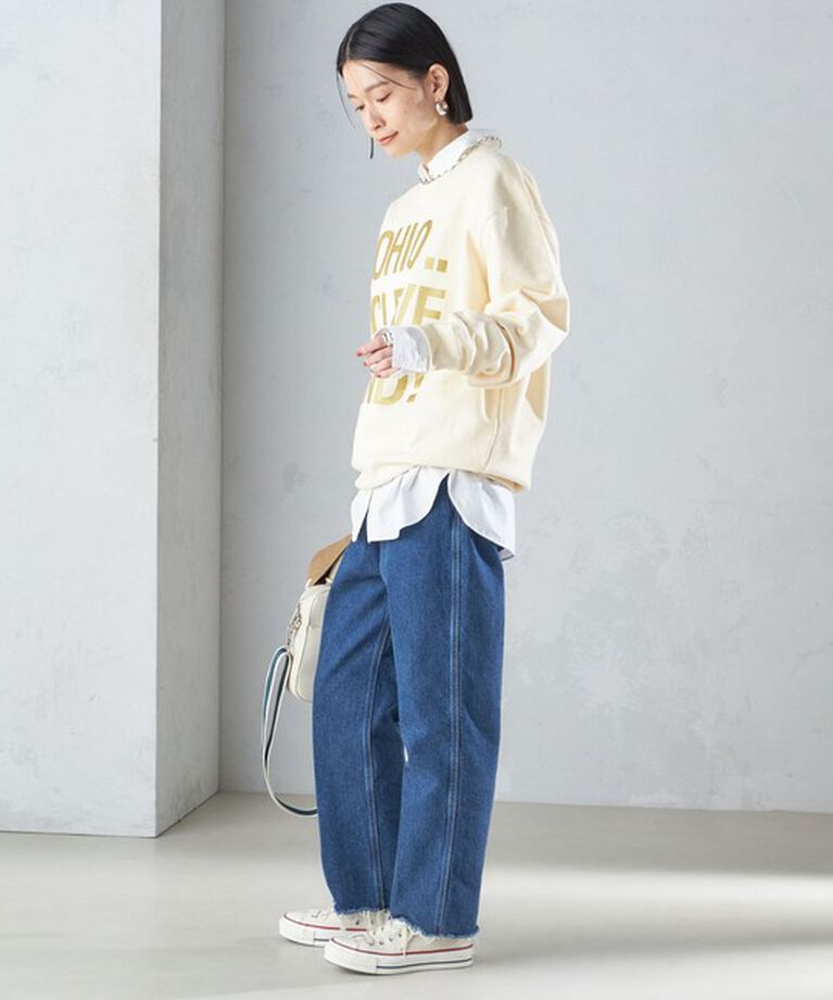 SHIPS for women「【SHIPS別注】Odub:〈手洗い可能〉メタリック ロゴ スウェット 24SS ◇」|スウェット・ジャージ|