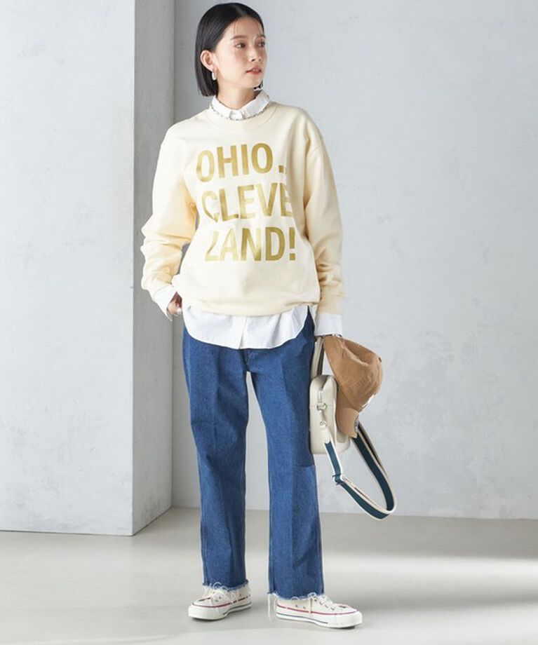 SHIPS for women「【SHIPS別注】Odub:〈手洗い可能〉メタリック ロゴ スウェット 24SS ◇」|スウェット・ジャージ|