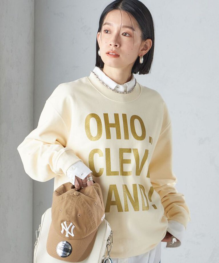 SHIPS for women「【SHIPS別注】Odub:〈手洗い可能〉メタリック ロゴ スウェット 24SS ◇」|スウェット・ジャージ|