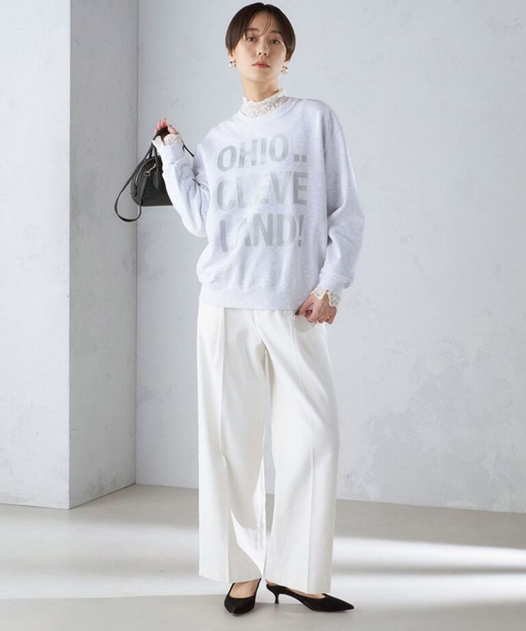 SHIPS for women「【SHIPS別注】Odub:〈手洗い可能〉メタリック ロゴ スウェット 24SS ◇」|スウェット・ジャージ|