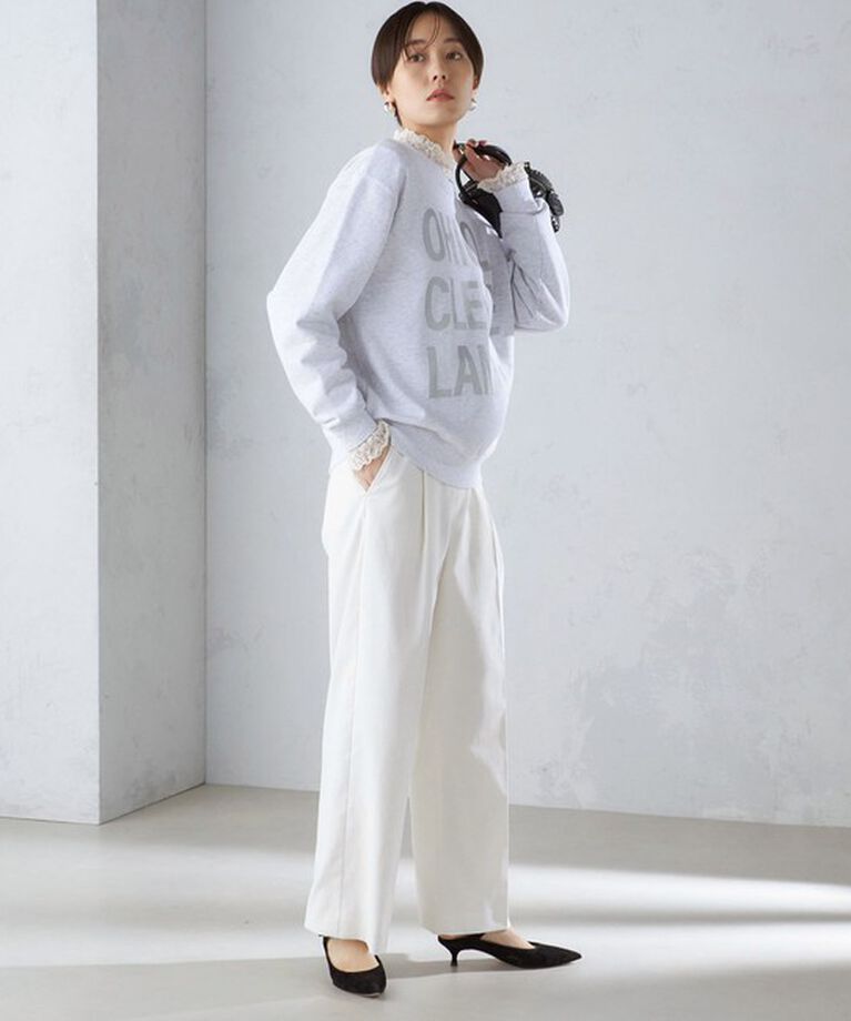 SHIPS for women「【SHIPS別注】Odub:〈手洗い可能〉メタリック ロゴ スウェット 24SS ◇」|スウェット・ジャージ|