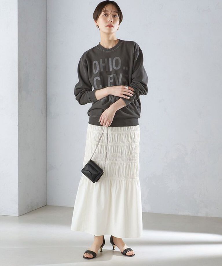 SHIPS for women「【SHIPS別注】Odub:〈手洗い可能〉メタリック ロゴ スウェット 24SS ◇」|スウェット・ジャージ|