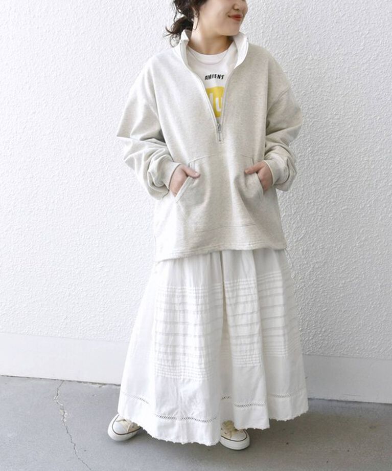 SHIPS any「SHIPS any: COTTON USA ハーフジップ ドロスト プルオーバー スウェット◇」|スウェット・ジャージ|