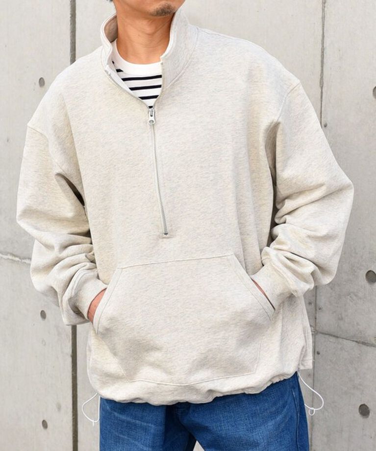 SHIPS any「SHIPS any: COTTON USA ハーフジップ ドロスト プルオーバー スウェット◇」|スウェット・ジャージ|