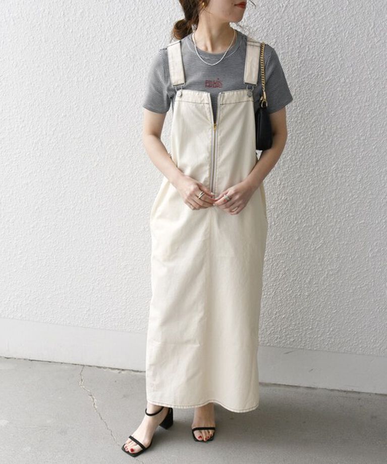 SHIPS any「SHIPS any:〈洗濯機可能〉フロントジップ ジャンパー スカート［SHIPS any DENIM］」|ジャンパースカート|