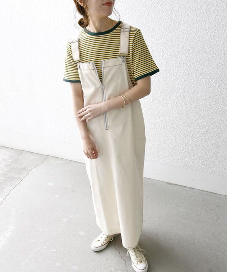 SHIPS any「SHIPS any:〈洗濯機可能〉フロントジップ ジャンパー スカート［SHIPS any DENIM］」|ジャンパースカート|