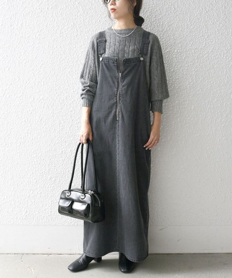 SHIPS any「SHIPS any:〈洗濯機可能〉フロントジップ ジャンパー スカート［SHIPS any DENIM］」|ジャンパースカート|