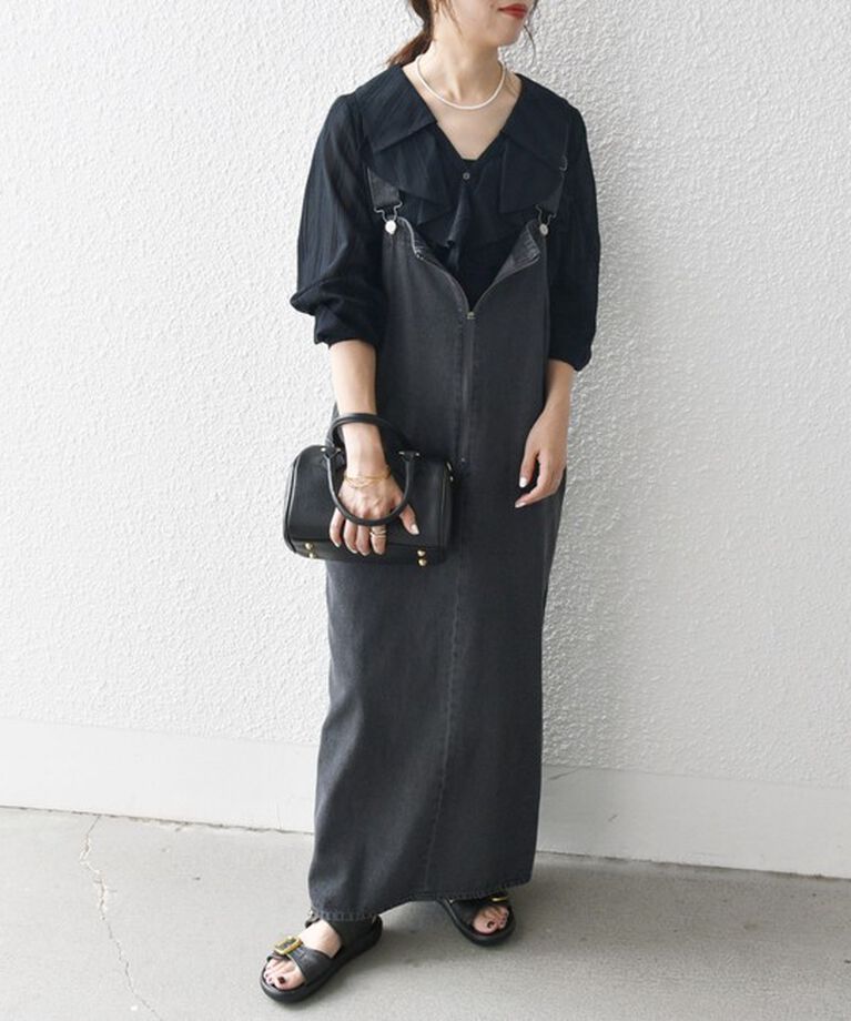 SHIPS any「SHIPS any:〈洗濯機可能〉フロントジップ ジャンパー スカート［SHIPS any DENIM］」|ジャンパースカート|