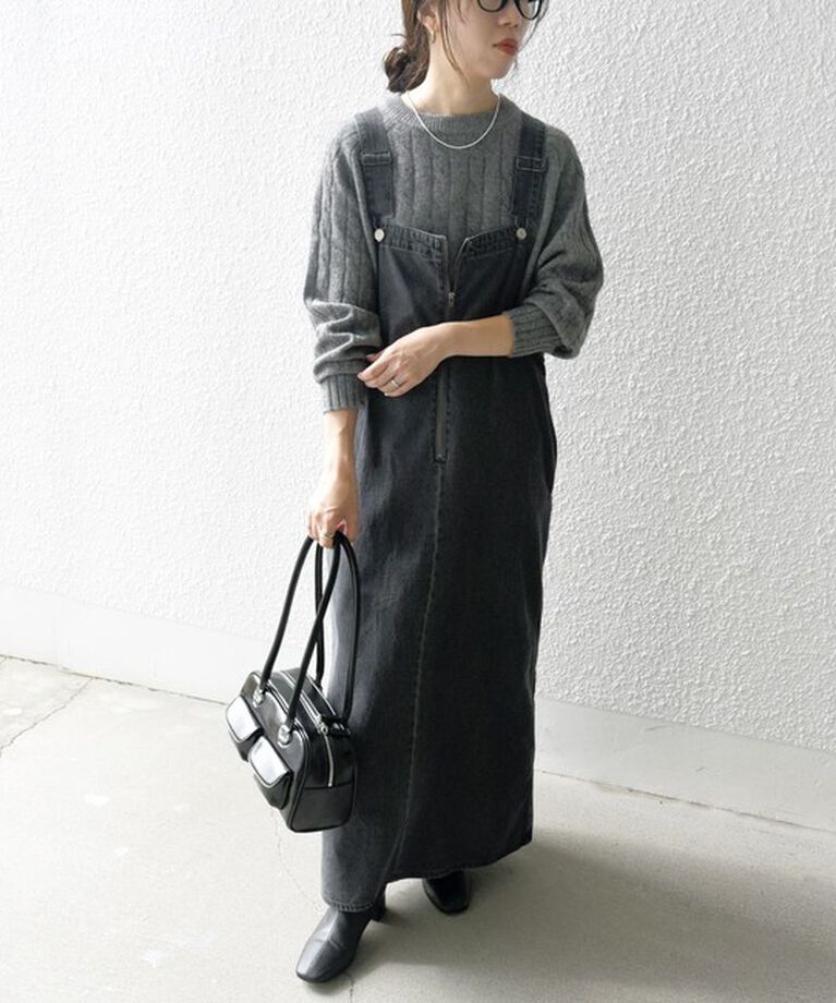 SHIPS any「SHIPS any:〈洗濯機可能〉フロントジップ ジャンパー スカート［SHIPS any DENIM］」|ジャンパースカート|