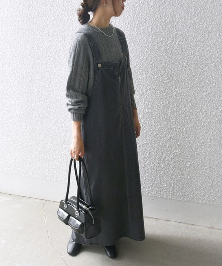 SHIPS any「SHIPS any:〈洗濯機可能〉フロントジップ ジャンパー スカート［SHIPS any DENIM］」|ジャンパースカート|