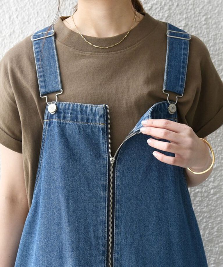 SHIPS any「SHIPS any:〈洗濯機可能〉フロントジップ ジャンパー スカート［SHIPS any DENIM］」|ジャンパースカート|