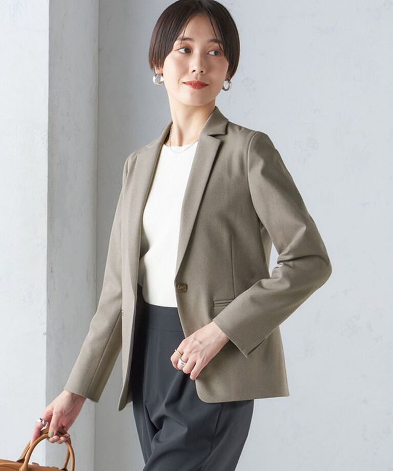 SHIPS for women「〈手洗い可能〉ツイル ストレッチ テーラード ジャケット（セットアップ対応）」|テーラードジャケット|