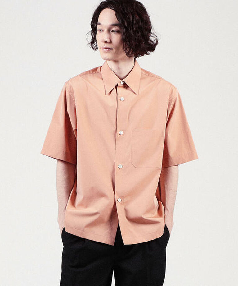 CABaN「CABaN コットン シャンブレー ハーフスリーブシャツ」|シャツ・ブラウス|