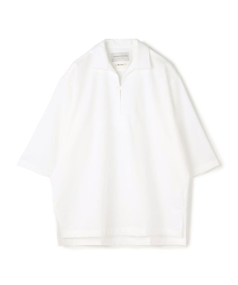 TOMORROWLAND MENS「コットンナイロンジャージー スキッパープルオーバー」|Tシャツ・カットソー|11 ホワイト